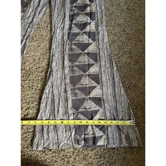 EARTHBOUND Geometric Pants Flare Bell Bottom Elastic Waist Boho Festival 28x29 M - Picture 14 of 14